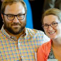 Two guests at the event.